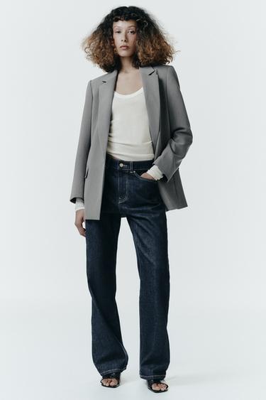 BUTTONED BLAZER - Grey marl by Zara