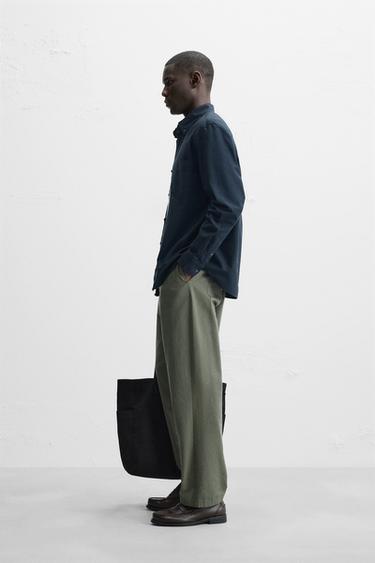 CHEMISE OXFORD - Bleu marine de Zara - Image 3