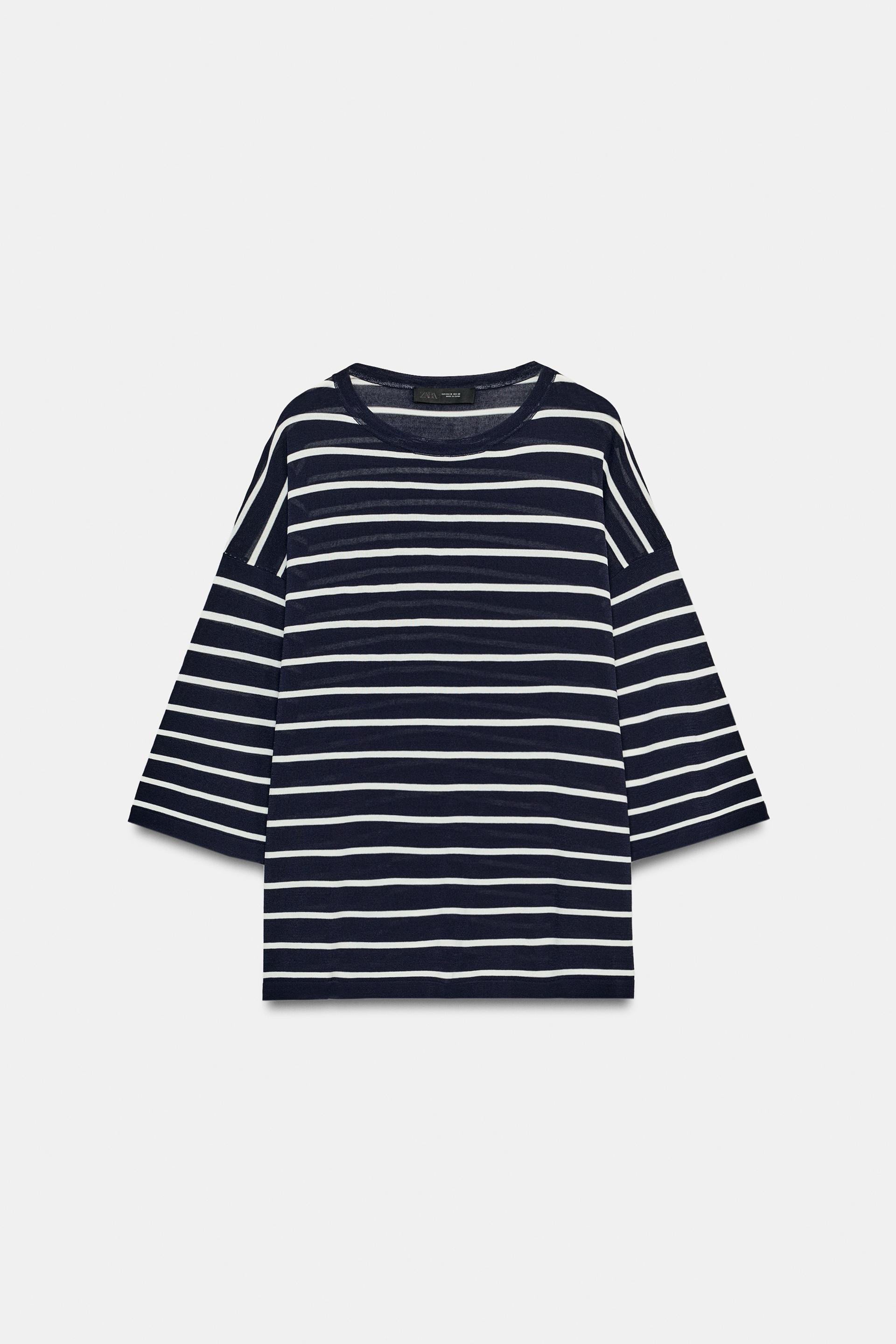 THREE-QUARTER SLEEVE KNIT TOP thumbnail 5