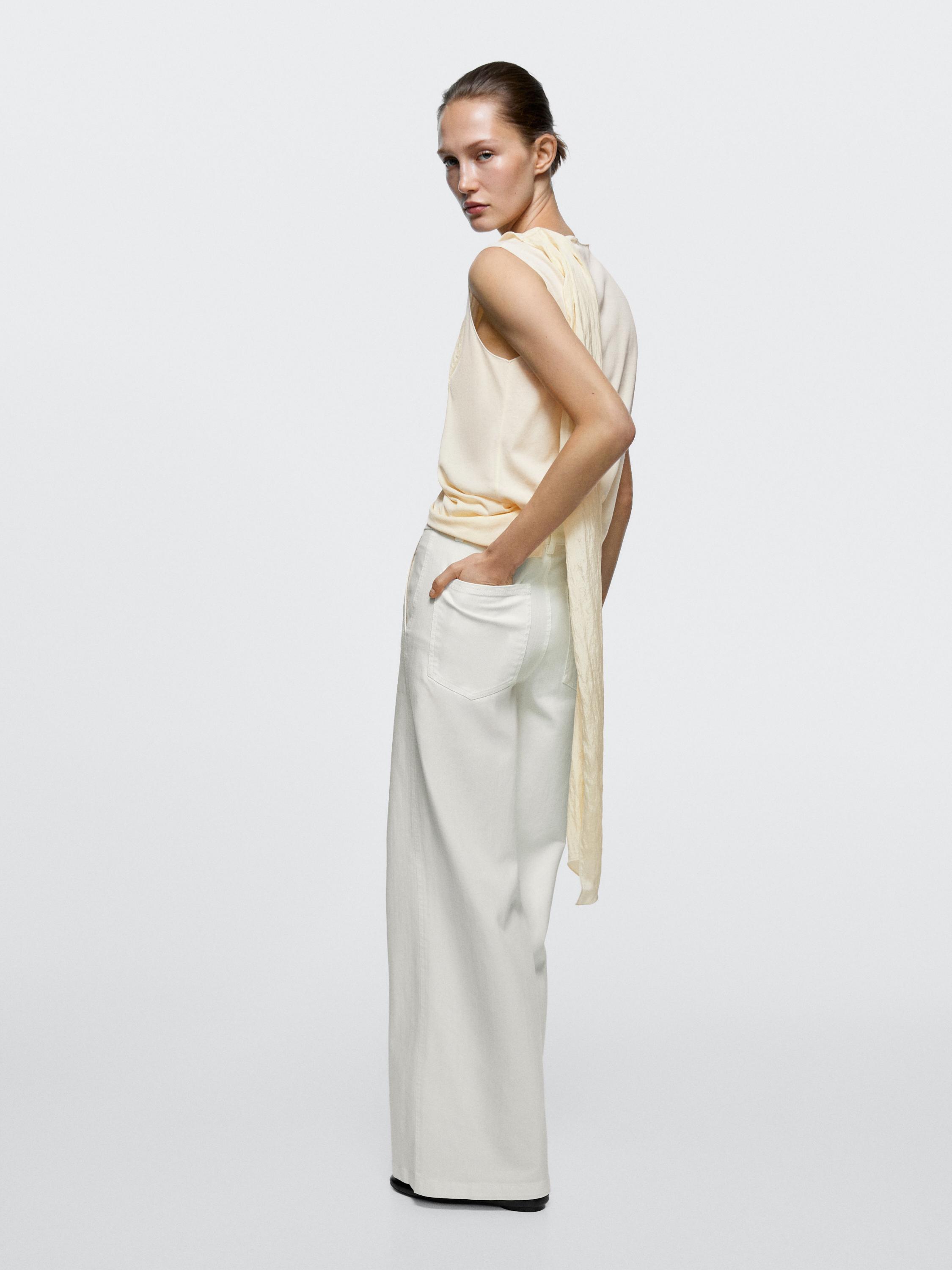 High-waist palazzo jeans