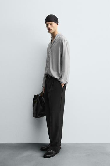 CHEMISE À RAYURES - Gris / Bleu de Zara - Image 3