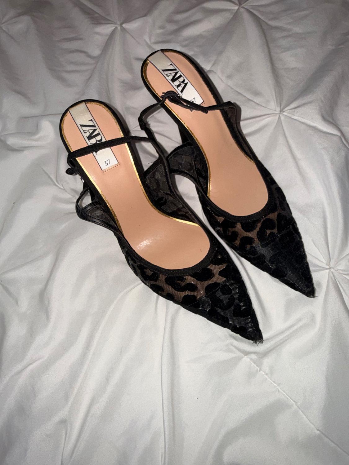 LEOPARD BLACK HEELS - Image 3