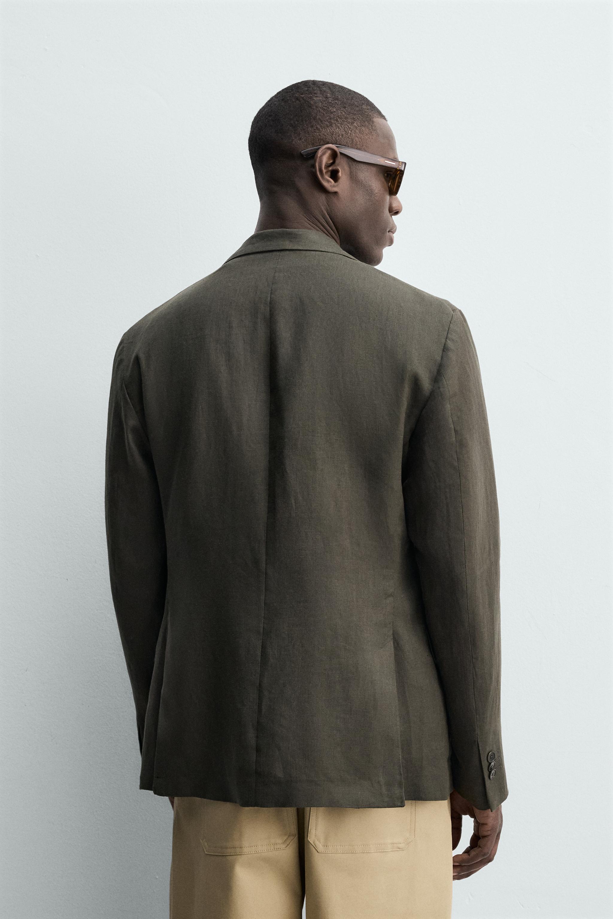 VESTE À DOUBLE BOUTONNAGE 100% LIN
