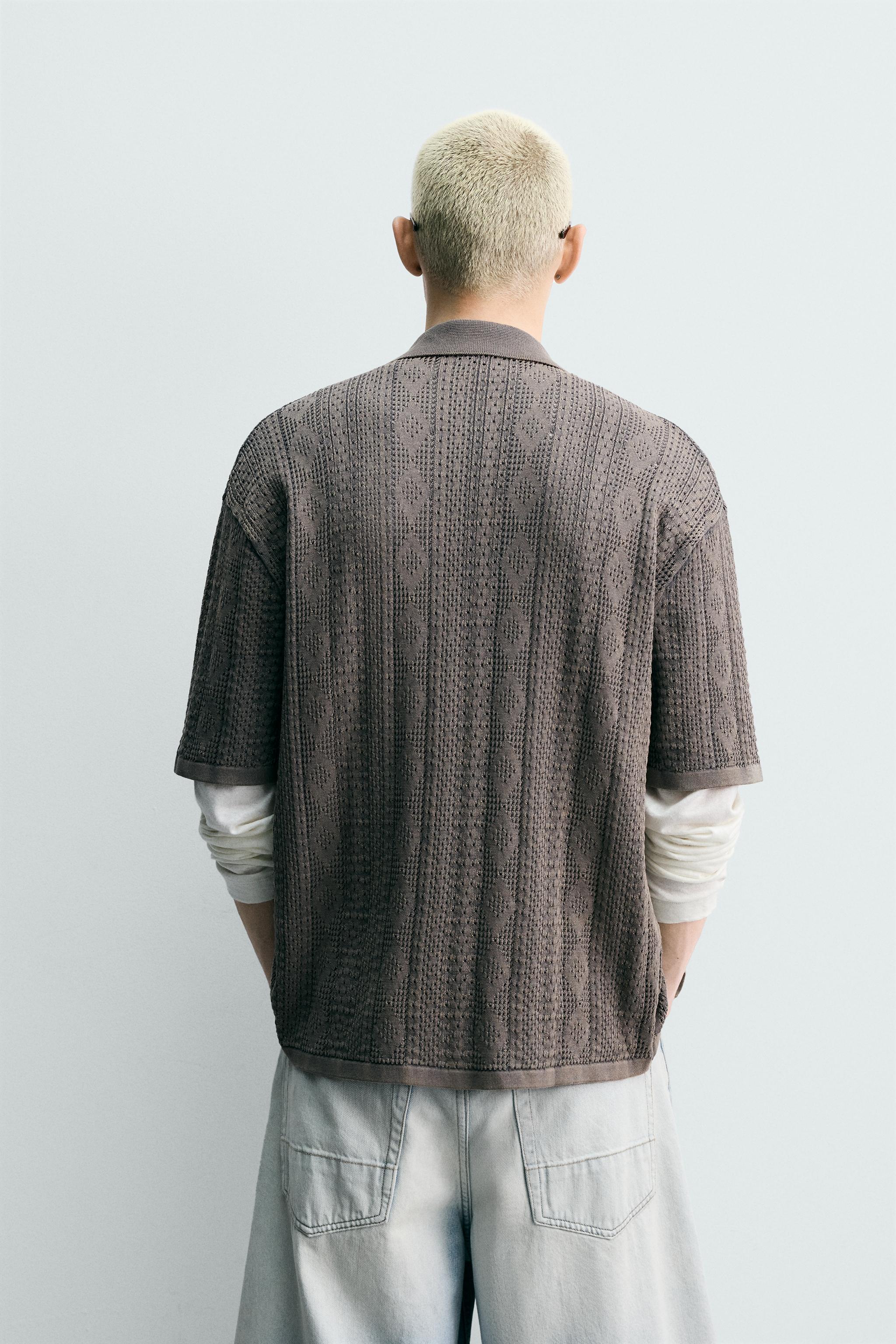 JACQUARD KNIT SHIRT - Grayish | ZARA Canada