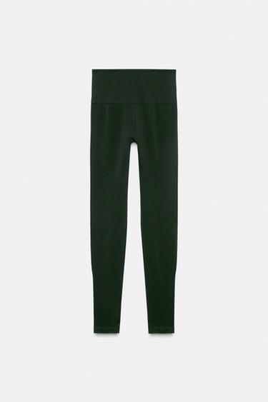 SEAMLESS LEGGINGS WITH MERINO WOOL SKI COLLECTION - Khaki by Zara - Image 4