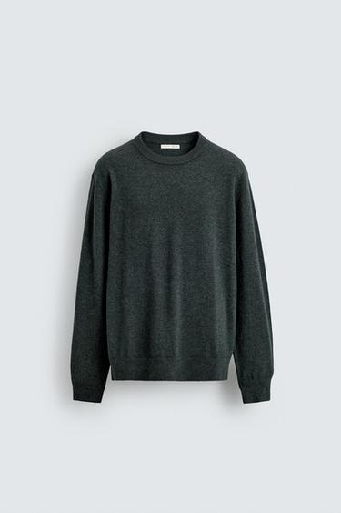 LIGHTWEIGHT WOOL - CASHMERE JUMPER - Blue green by Zara