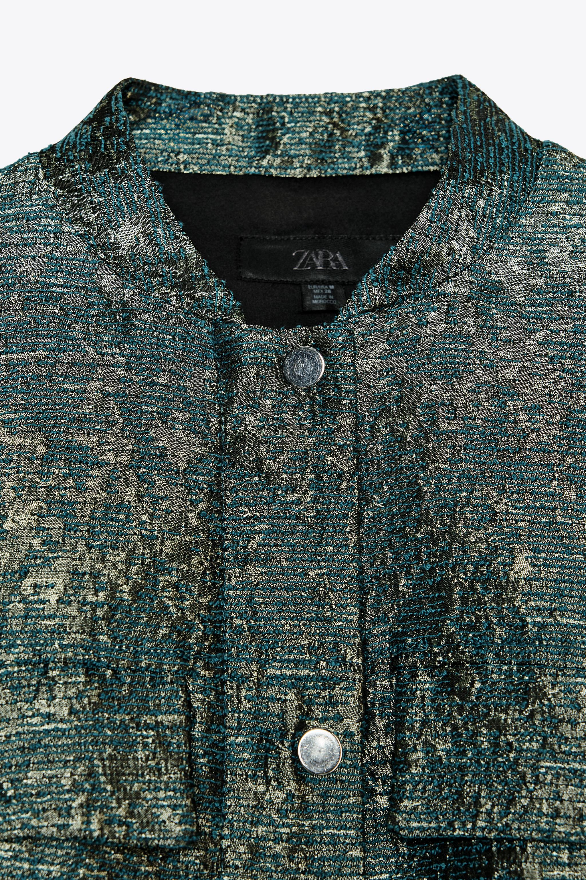 BLOUSON STRUCTURÉ FIL MÉTALLISÉ