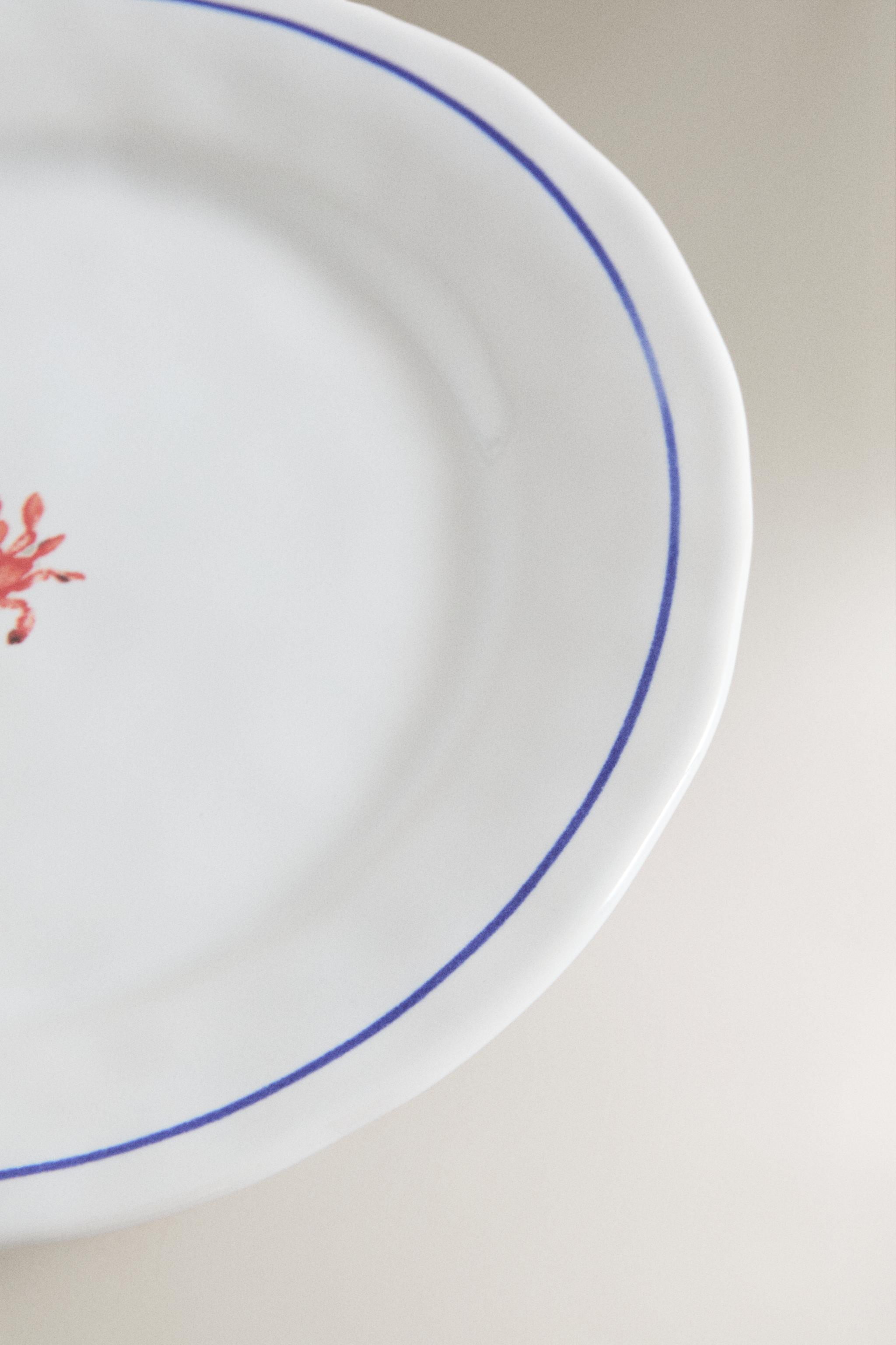 ASSIETTE À DESSERT CRABE EN GRÈS
