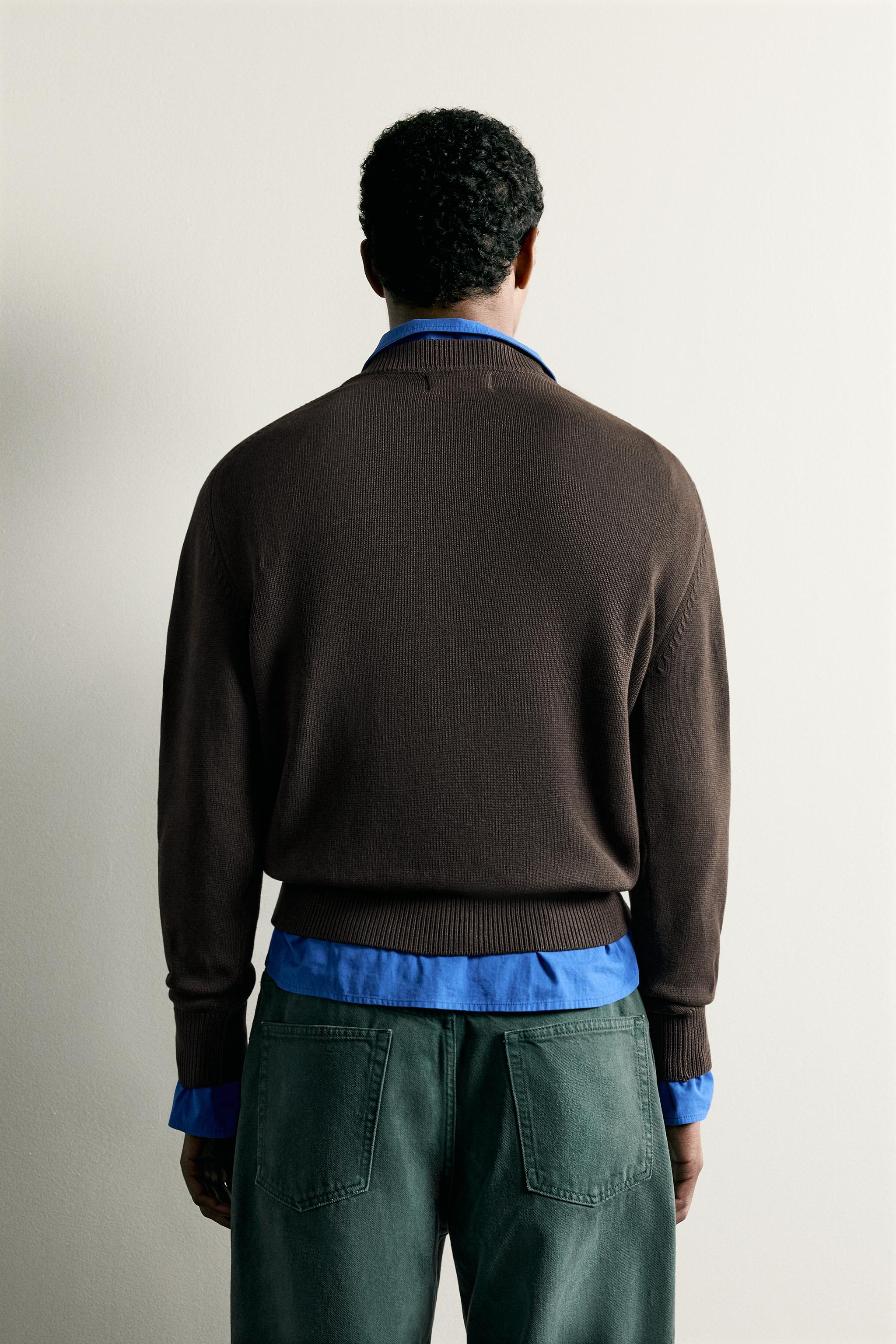 Zara Regular Fit V Yaka Kazak görsel 3