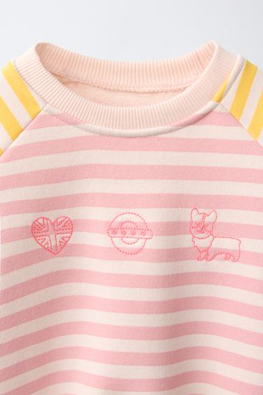 EMBROIDERED RAGLAN SLEEVE SWEATSHIRT - Stripes by Zara