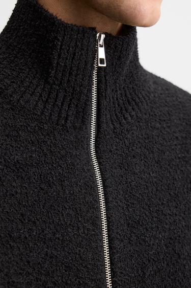 ZIP-UP CARDIGAN - Black by Zara - Image 5