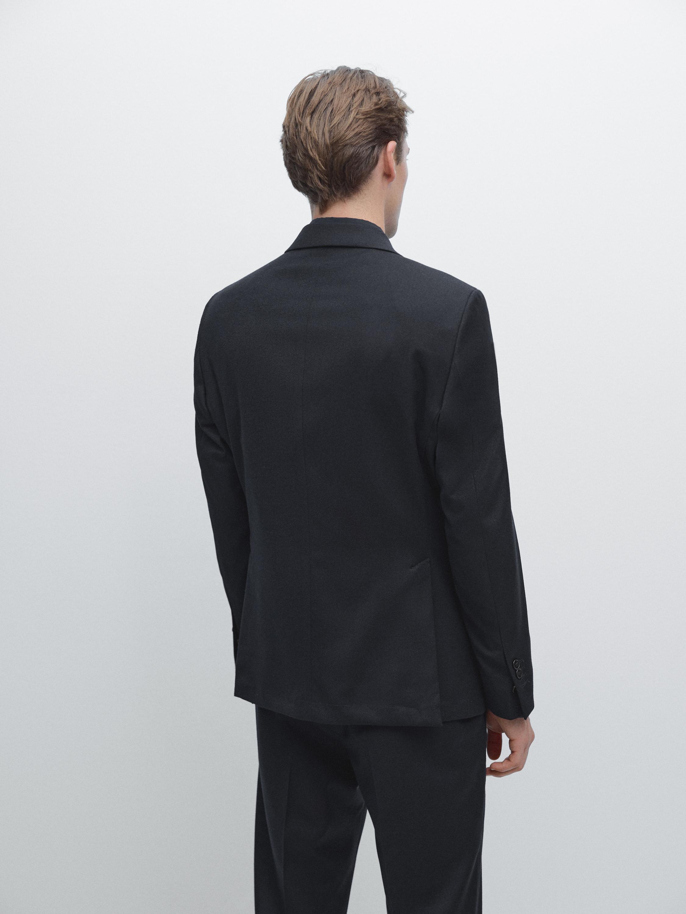 American wool blend flannel suit