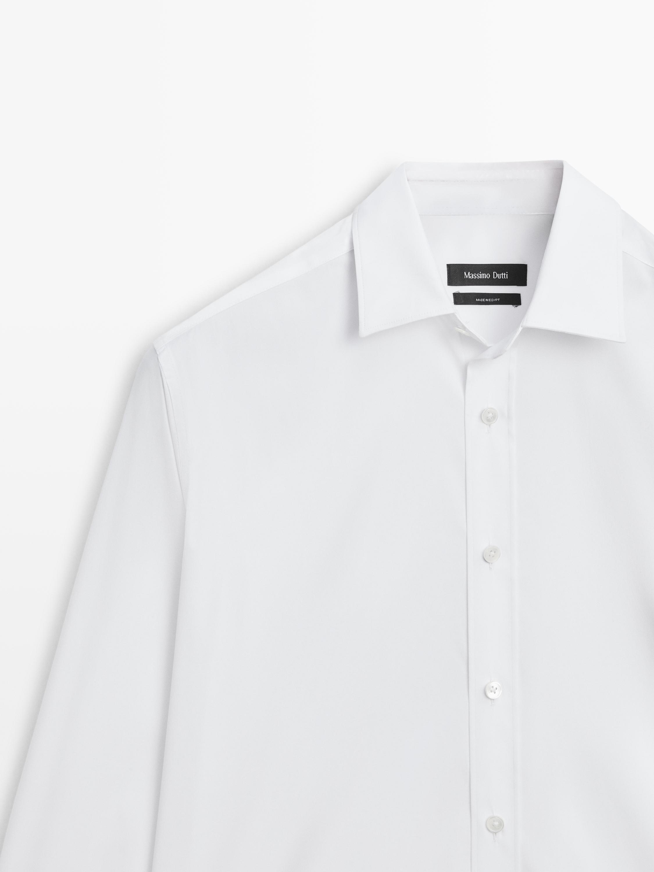 Chemise slim fit stretch en coton mélangé