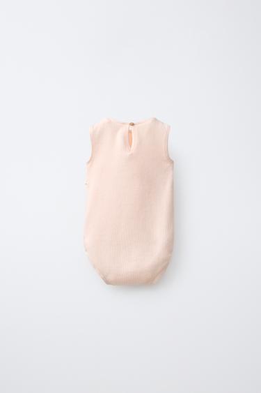 EMBROIDERED SUN RUFFLE BODYSUIT - Tangerine by Zara - Image 1