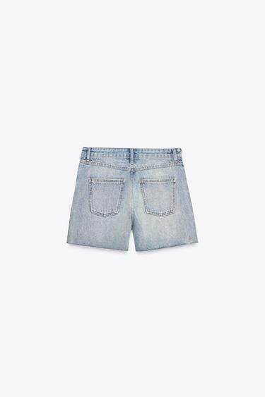 SHORT EN DENIM ZW COLLECTION TAILLE NORMALE - Bleu de Zara - Image 5