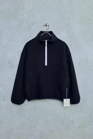 STORIESZ - WOOL KANGAROO SWEATSHIRT — Navy blue 1