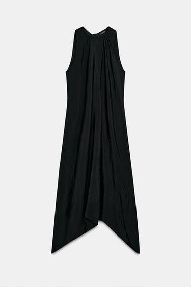 FLOWING MIDI DRESS - Black by Zara - Image 0