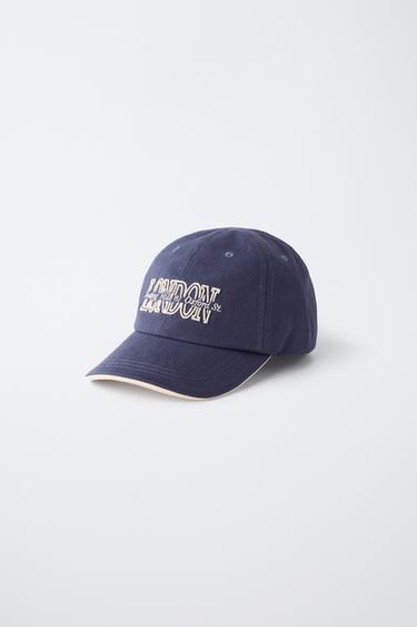 VARSITY CAP WITH EMBROIDERED TEXT - Blue by Zara - Image 1