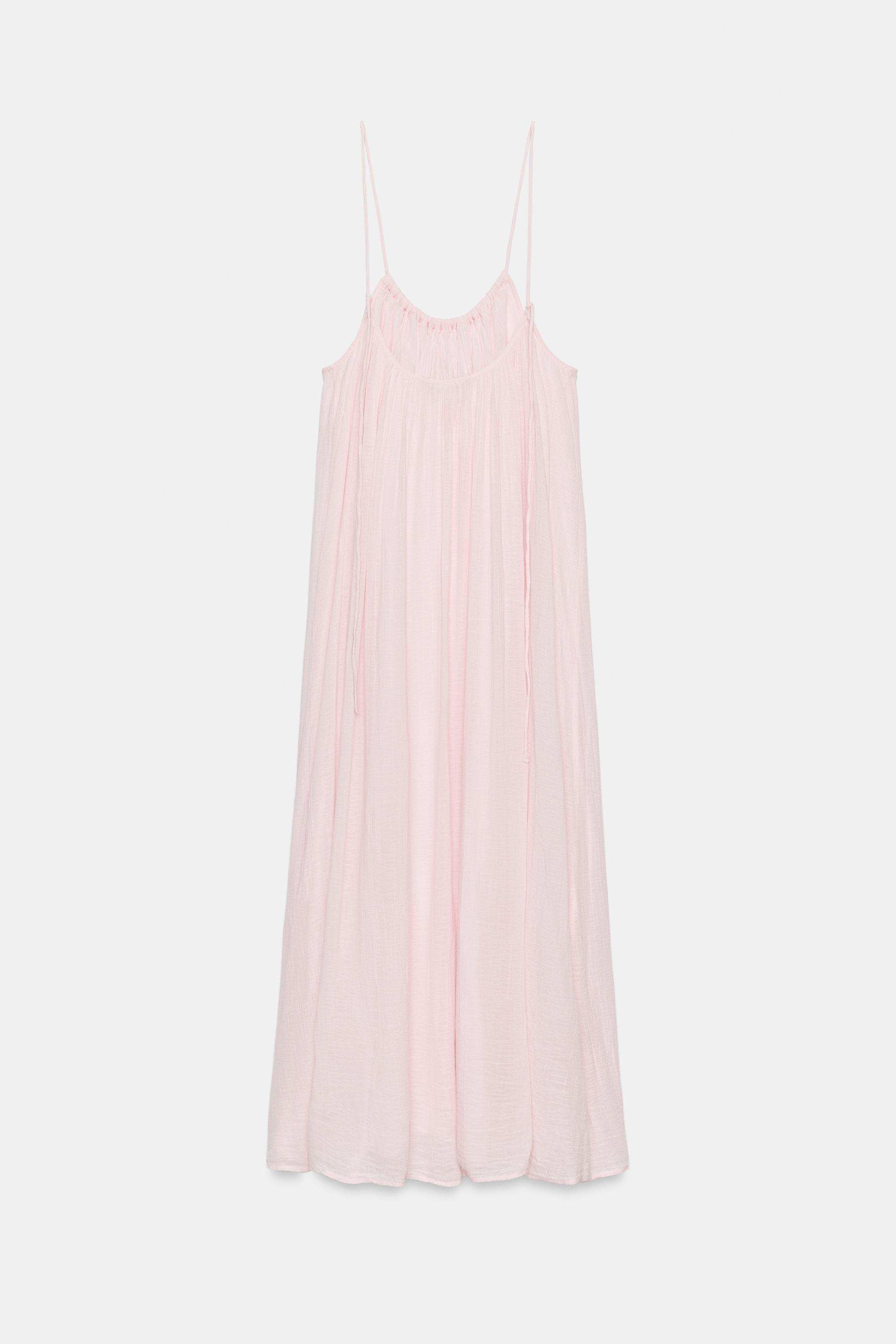 Женские платья Zara VOLUMINOUS GAUZE MIDI DRESS — фото 5