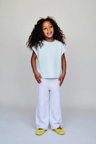 PANTALÓN CULOTTE HEAVY WEIGTH - Azul / Lavanda de Zara