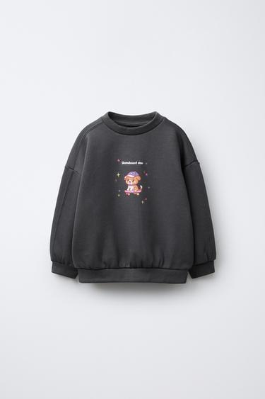 SUDADERA ESTAMPADO - Antracita oscuro de Zara