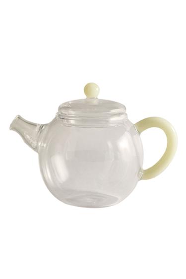 BOROSILICATE GLASS TEAPOT WITH COLOURED HANDLE - Yellow by Zara