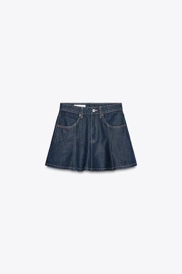FALDA MINI DENIM TRF - Índigo oscuro de Zara