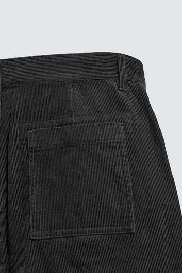 FLARE CORDUROY TROUSERS - Black by Zara - Image 9