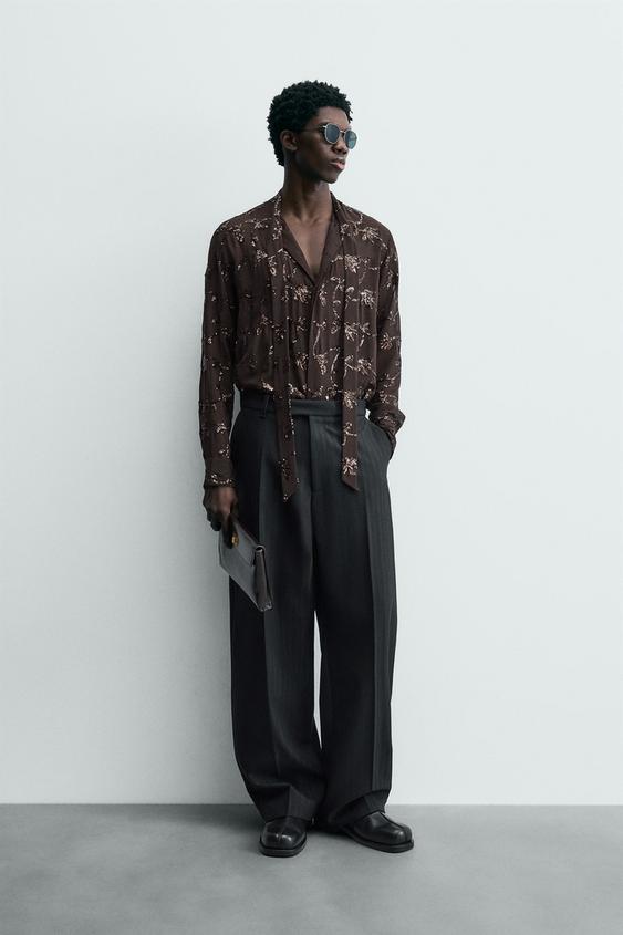 LIMITED EDITION SEQUIN SEMI-SHEER SHIRT