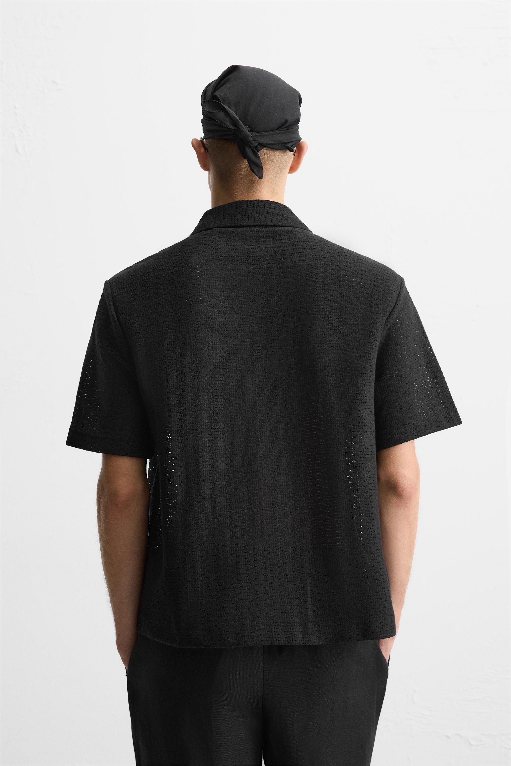 スペイン発送 ZARA 幾何学模様のジャカードシャツ 選べるカラー スペイン発送 ZARA 幾何学模様のジャカードシャツ 選べるカラー
