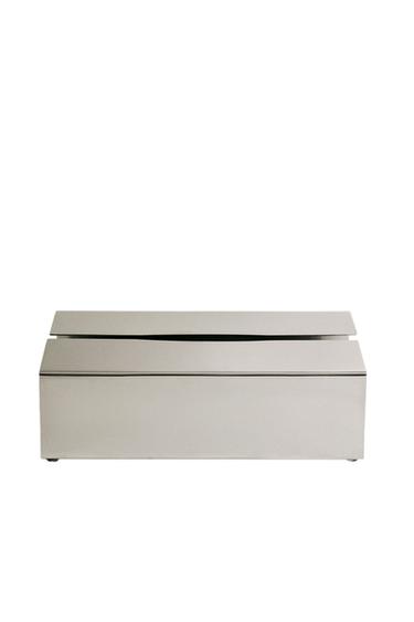 SHINY METAL TISSUE BOX - Silver by Zara