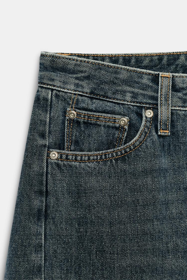 Jeans de tiro medio y corte relajado hasta el tobillo ZW Collection 7