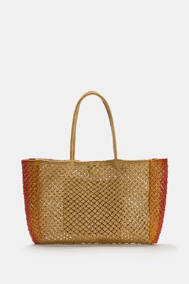 COMBINED BRAIDED-EFFECT TOTE BAG - Multicoloured by Zara