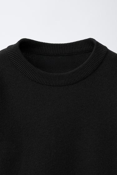 PLAIN KNIT JUMPER - Black by Zara - Image 2