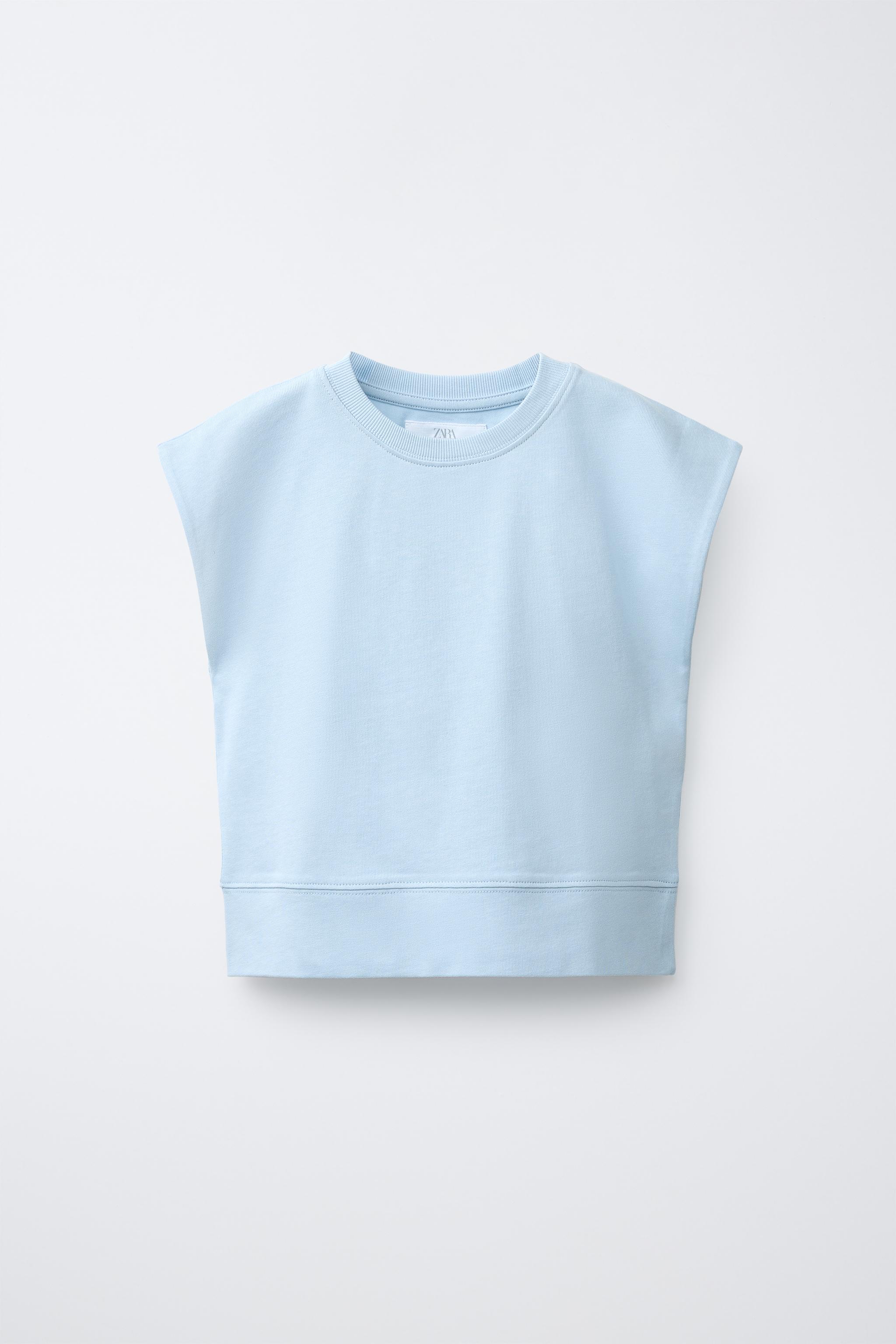 PLAIN HEAVY WEIGHT T-SHIRT — Sky blue