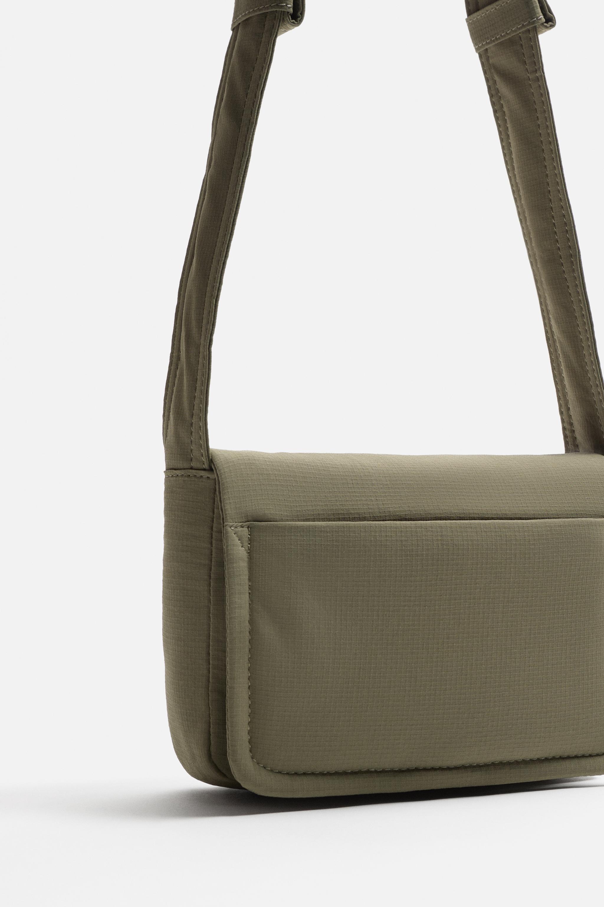 NYLON FLAP CROSSBODY BAG - Khaki Green | ZARA Canada NYLON FLAP CROSSBODY BAG - Khaki Green | ZARA Canada