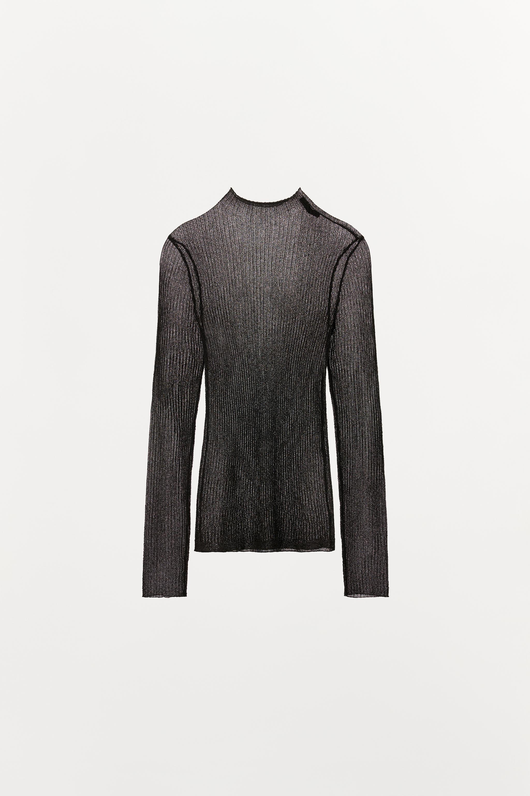 METALLIC THREAD KNIT TOP