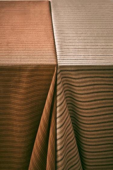 STRIPED COTTON TABLECLOTH WITH FRINGING - striped by Zara - Image 7