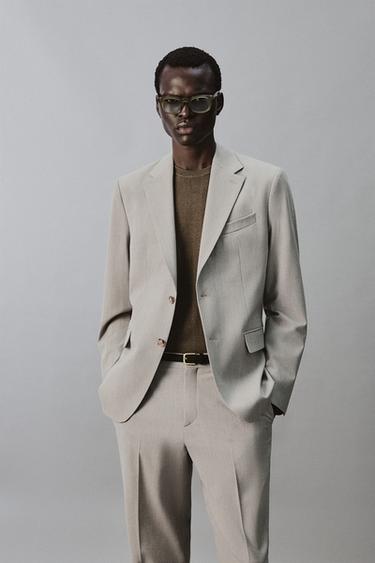 Zara 標準版型西裝外套 - 米色