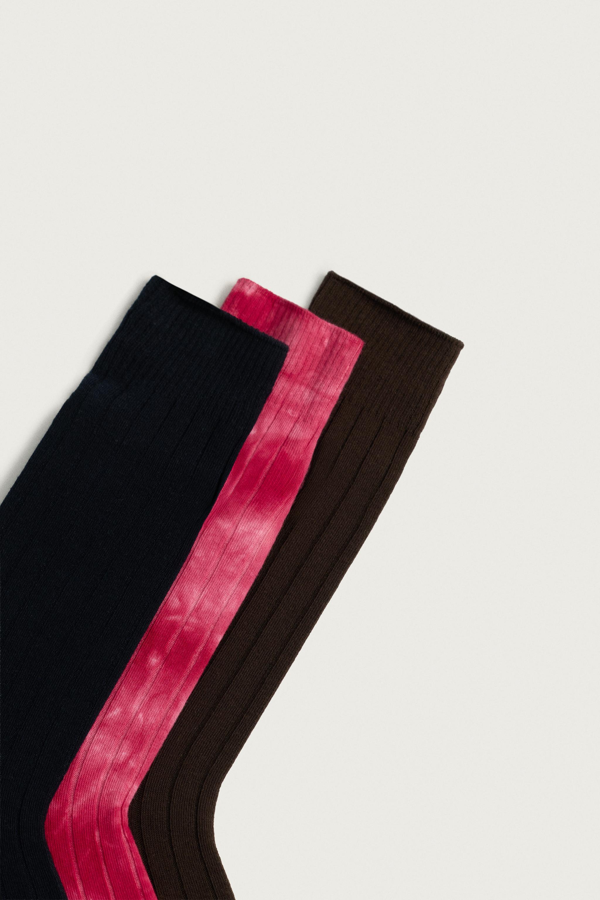 AARON LEVINE X ZARA CONTRAST RIB SOCK 3-PACK