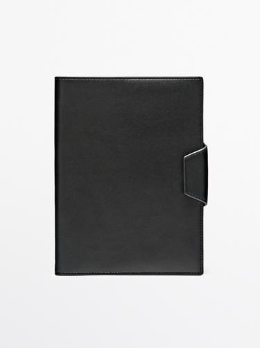Zara Nappa leather notebook cover - Black