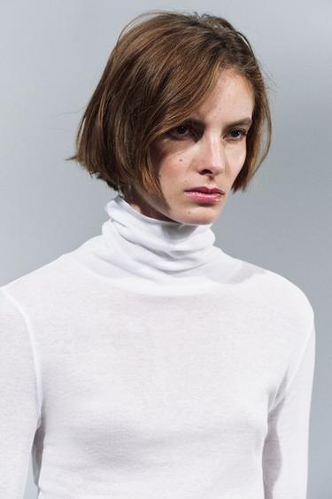 SUPIMA® MOCK NECK T-SHIRT — White 1