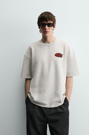 SUDADERA ESTAMPADO CONTRASTE - Gris vigoré de Zara