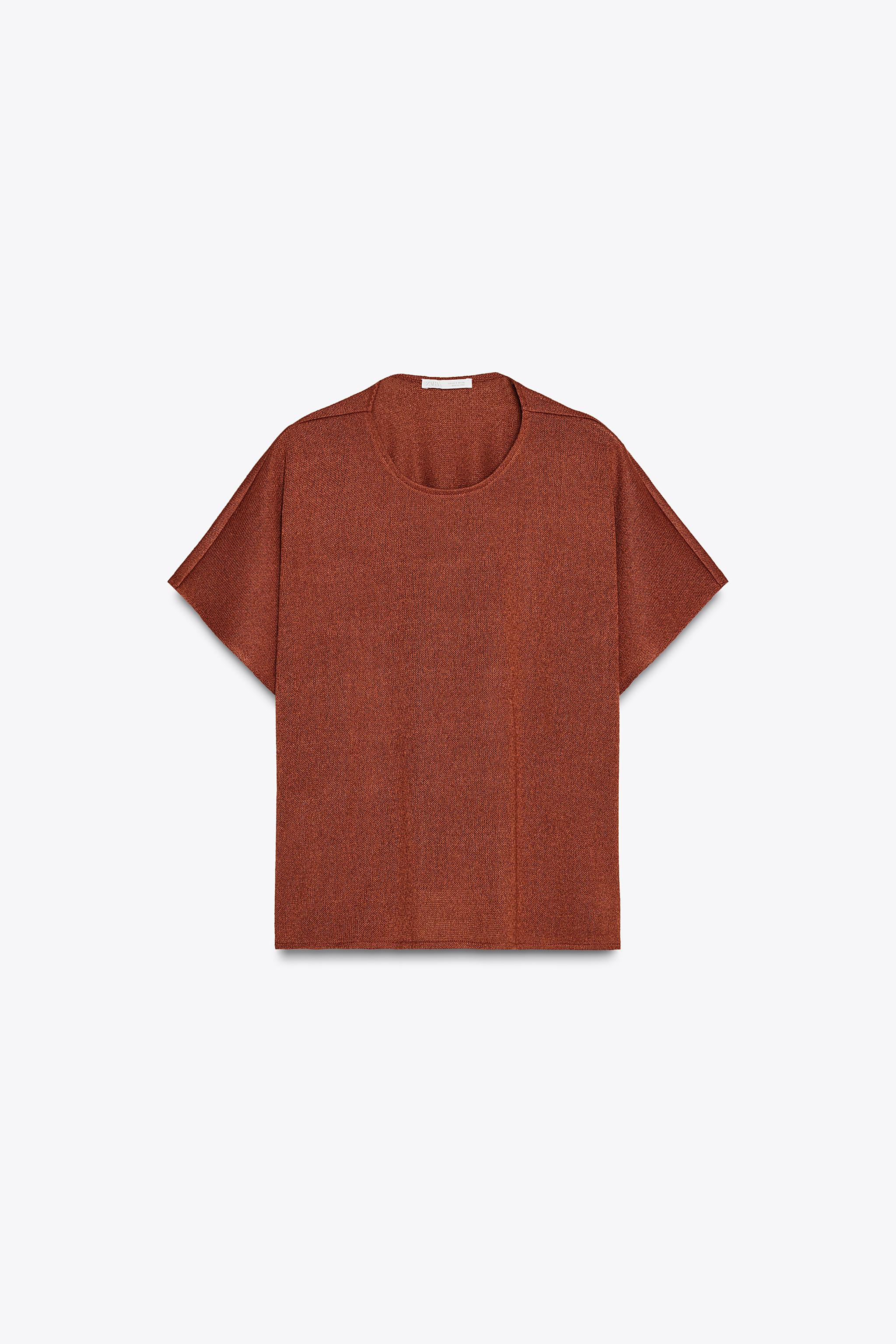 【ZARA】ラスティックレイヤーTシャツ 1058/161/670 RUSTIC LAYER T-SHIRT - Light beige | ZARA United States