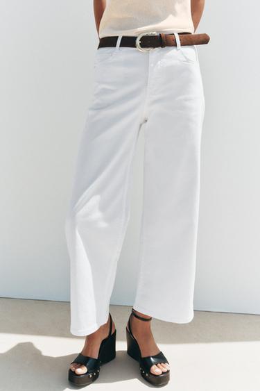 JEAN Z1975 CULOTTE TAILLE HAUTE CEINTURE - Blanc de Zara - Image 3