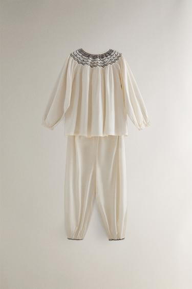 CHEMISE FRONCÉE NOËL - Écru de Zara - Image 4