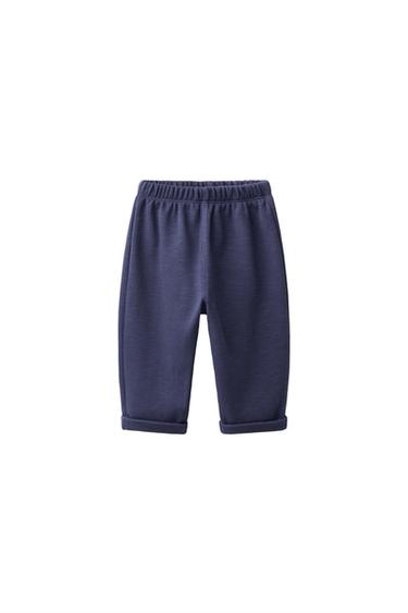 TROUSERS WITH LABEL POCKET - Mid-blue by Zara