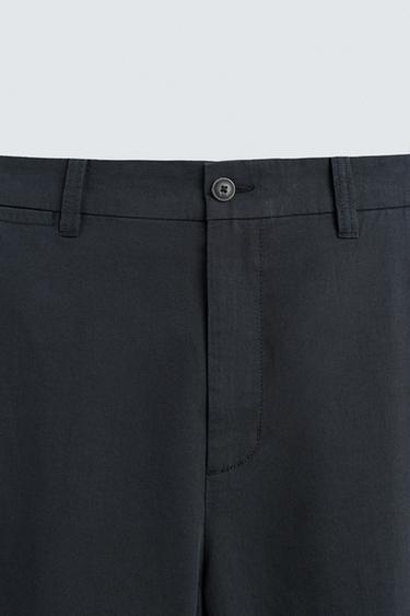 PANTALON REGULAR FIT STRUCTURÉ - Bleu marine de Zara - Image 7