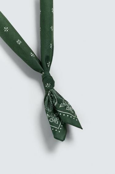 BANDANA À IMPRIMÉ PAISLEY - Vert de Zara - Image 4