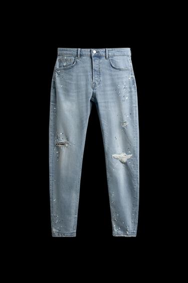 RIPPED SKINNY FIT JEANS - Light blue by Zara - Image 0